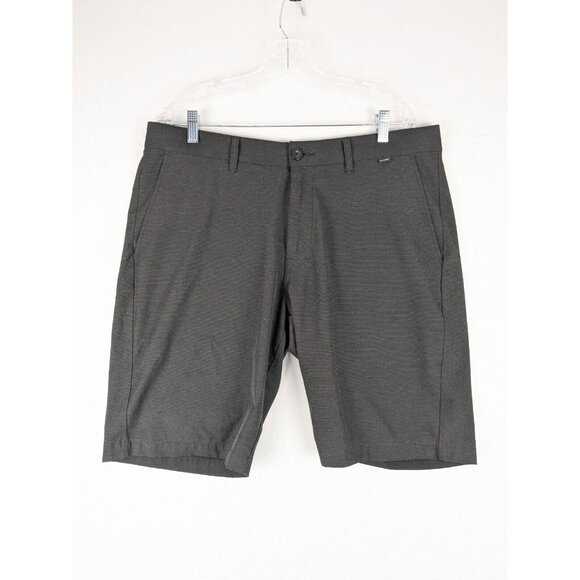 Travis Mathew Shorts Mens 36 Black Sand Harbour Flat Front Performance Golf - Picture 1 of 11
